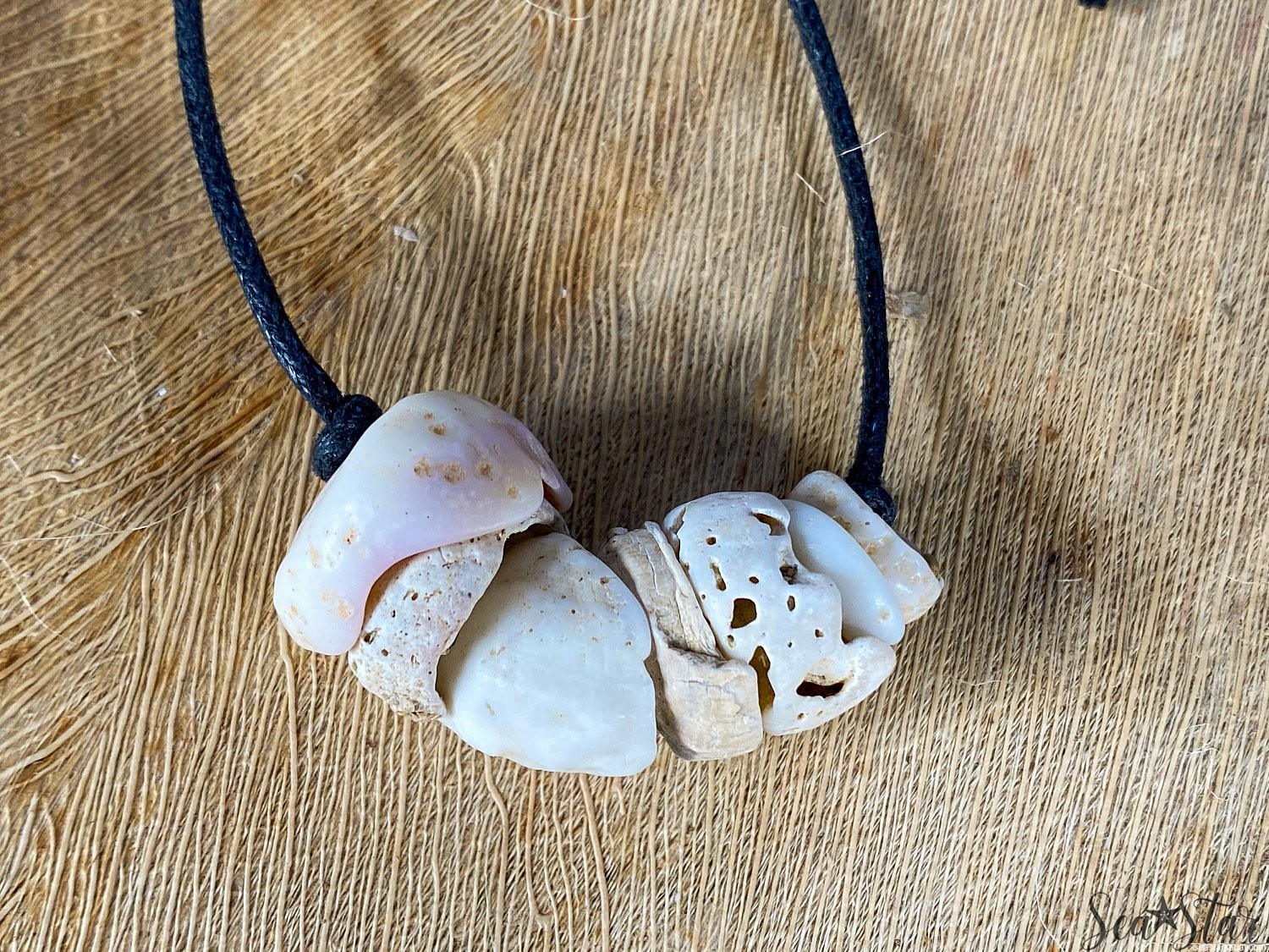 Weathered and Ocean Tumbled Puka Shell Necklace (#9593) | seastar-9594.jpg